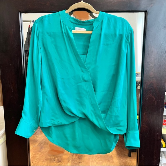 ALC Silk Blouse Long Sleeve Size 2 - Picture 1 of 5